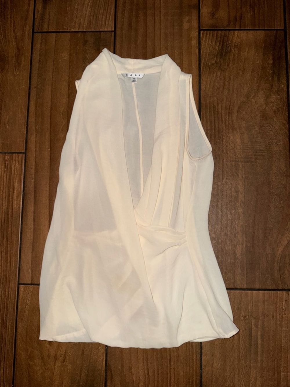 CAbi Cream Sleeveless Top